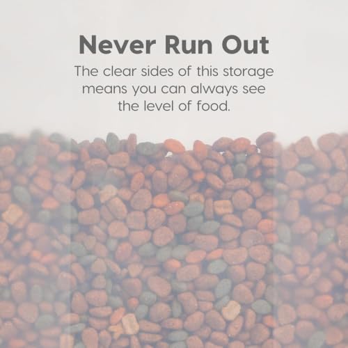 Dog Food Storage Container (10 lbs / Clear/Black)