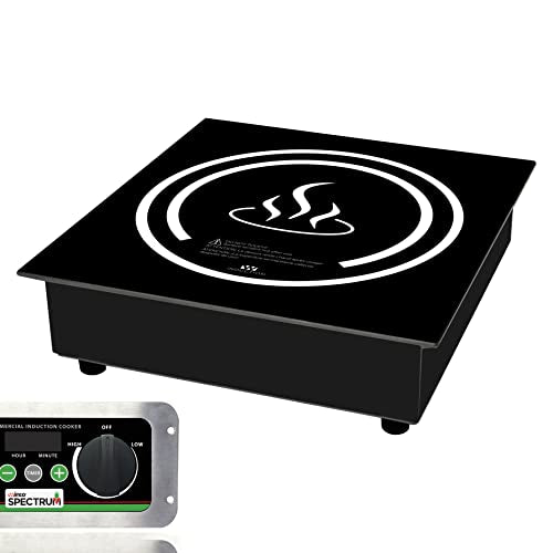 1800W (NEMA 5-20P Plug) Black/White Cooktop Burner (1800 W (120V, NEMA 5-20P Plug) / Drop-In / Black/White)