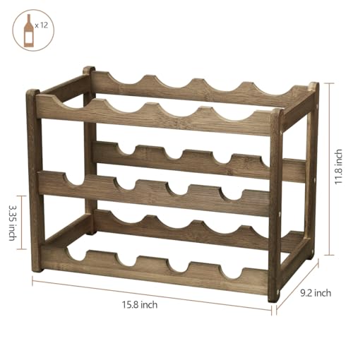 Bamboo Wine Rack (3 Tier Moca)