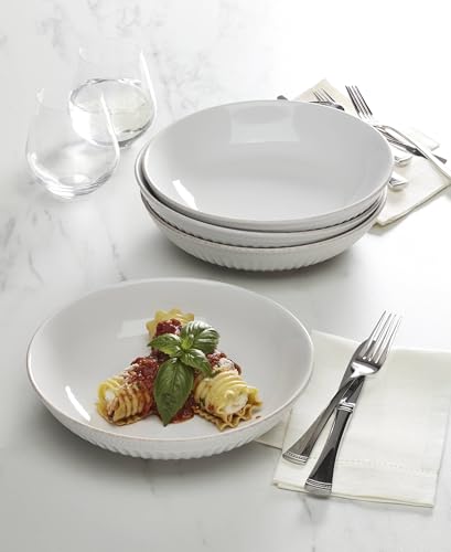 897275 French Perle Groove Dinner Bowls (Dinner Bowls, Set of 4)