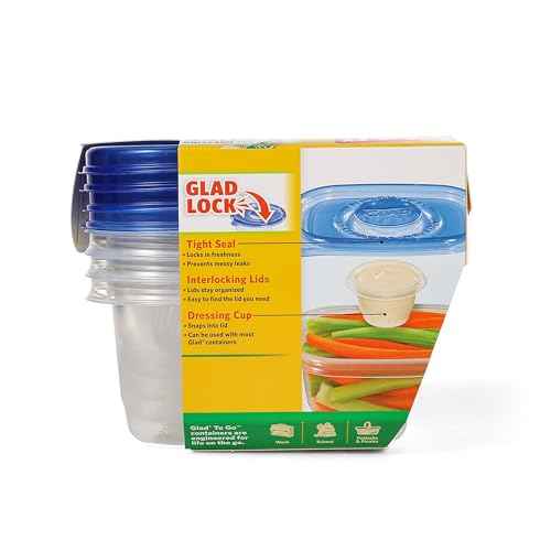 GladWare To Go Medium Rectangle Snack Containers (Rectangle / 24 oz - 4 Count)