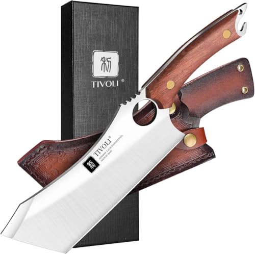 Full Tang Meat Cleaver Knife with Sheath and Bottle Opener (12.3 inch)