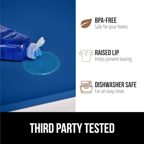 Waterproof Silicone Under Sink Mat (Blue / 28"w X 22"l)