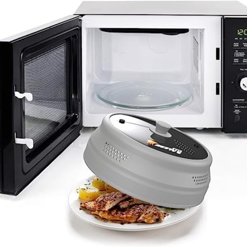Collapsible Microwave Cover for Food (Gray)
