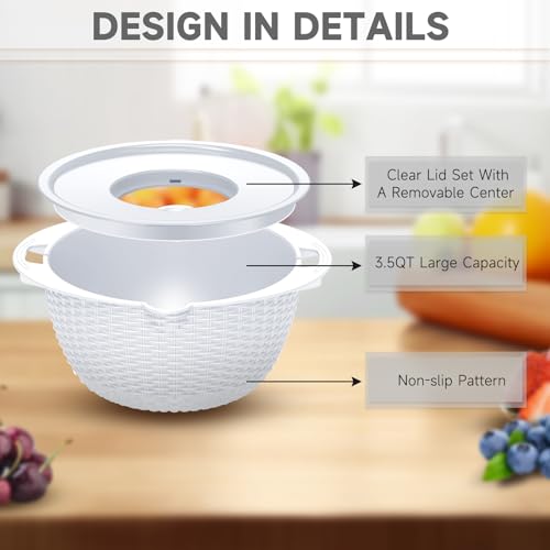 4 1 Strainer with Bowl Set (White)