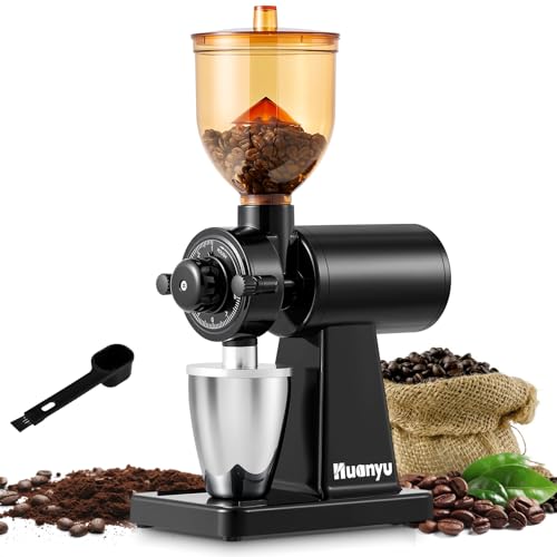 Flat Burr Coffee Grinder (Black)