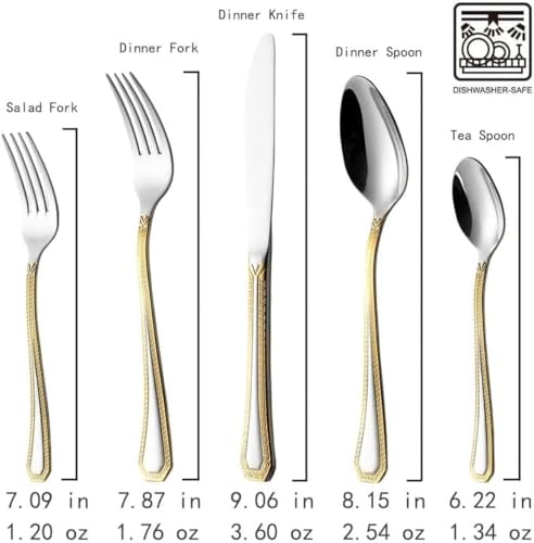 40 Pieces Vintage Gold Dinnerware and 18 (40 Piece Service for 4)