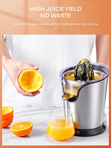 Orange Juicer Squeezer Electric Citrus Juicer with Two Interchangeable Cones Suitable for orange