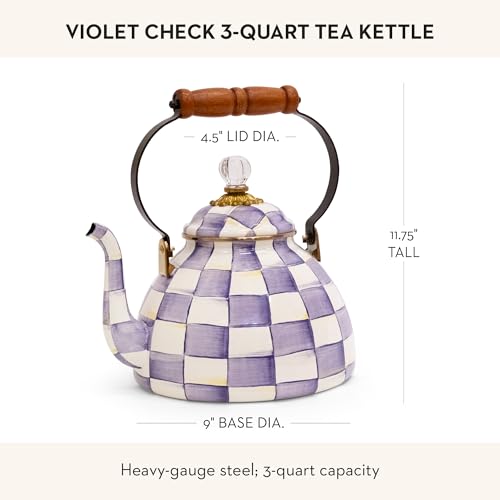 Tea Kettle 3 Quarts (Violet Check / 3 Quarts)