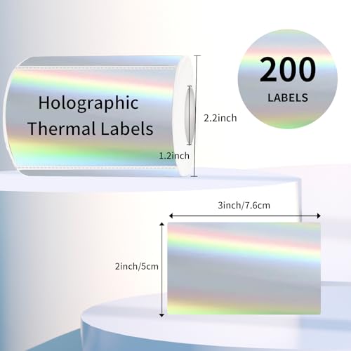 3x2 Inch Holographic Thermal Labels