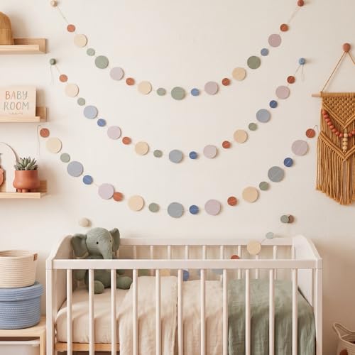 5 Pieces Dot Garland Banner Hanging (Boho Color)