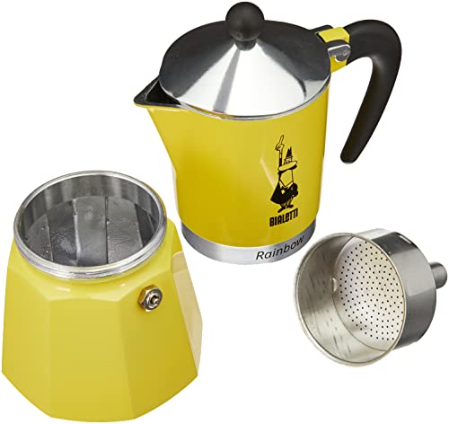 Rainbow Moka Pot in Yellow (6 Cups / Yellow)