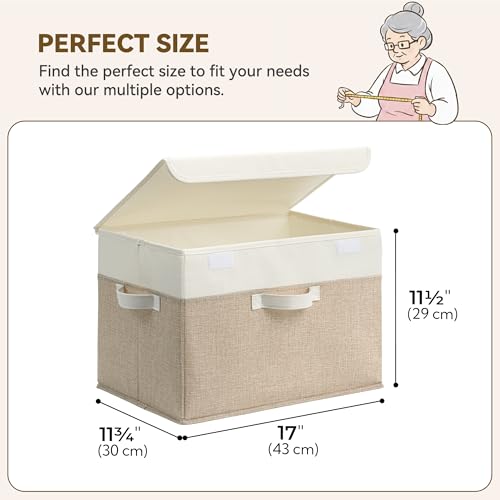 Memory Keepsake Storage Box (Brown/White / Extra Large-4 Pack)