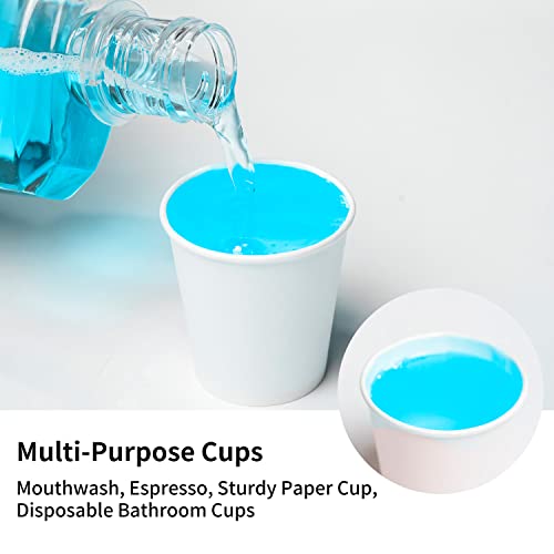 3000 Pack 3 oz Bathroom Paper Cups for Mouthwash (White / 3 oz)
