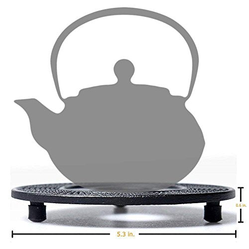 Cast Iron Mat with Rubber Pegs (Teapot Trivet 5.3 in)