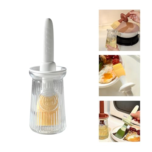 Oil Dispenser with Brush (1 Pack / White)