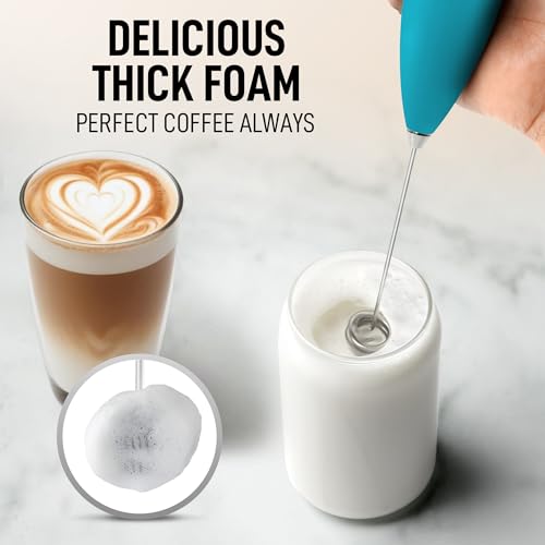 Zulay Powerful Milk Frother for Coffee with Upgraded Titanium Motor (Ocean Blue / OG Frother)