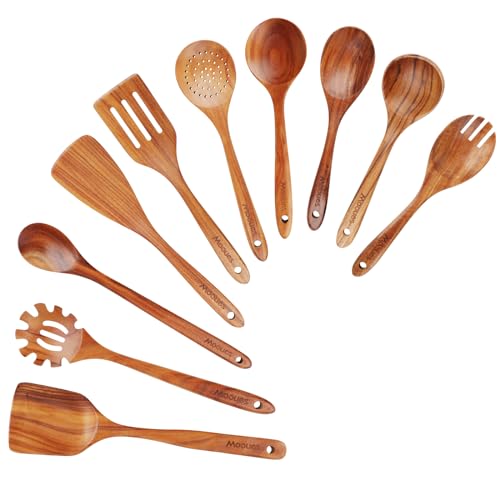 Wooden Spoons for Cooking (10 PCS Set)