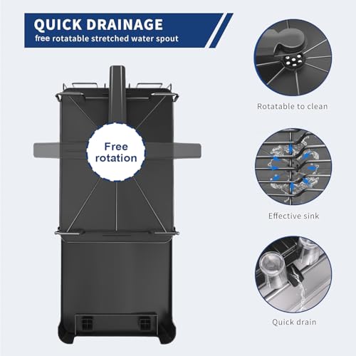 Expandable Dish Drying Rack (20.5"-27.6" L x 12.6" W-Detachable)