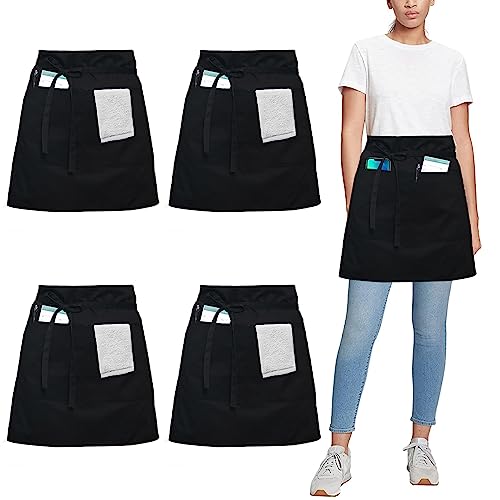 4 Pack Short Server Waitress Chef Apron (4 Count)