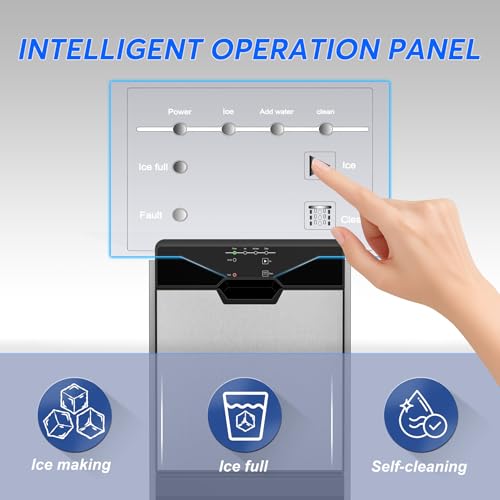 Nugget Ice Maker Countertop Dual Water Inlet Options (Nugget Ice Countertop-60LBS/24H)