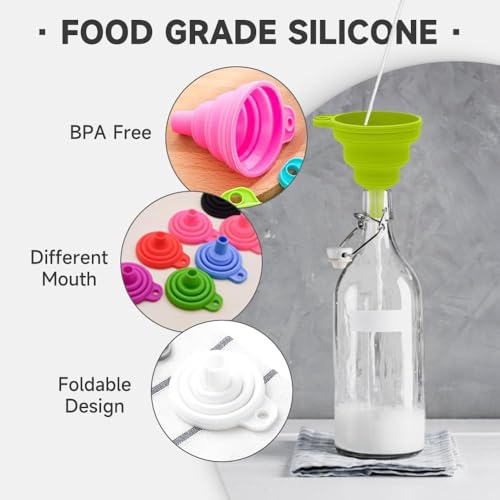 Kitchen Funnel Set (Black / 1Set 11+14+20g)
