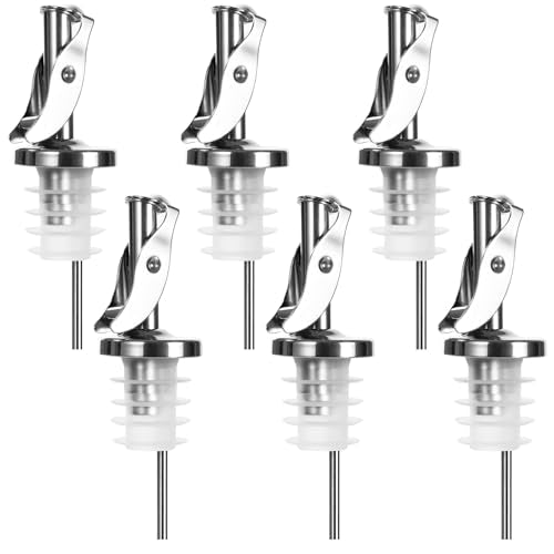 Automatic Liquor Pour Spouts (Silver / 6PCS)