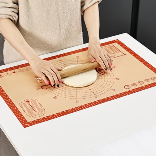 Silicone Pastry Mat Extra Large with Measurements 26''x16'' for Reusable