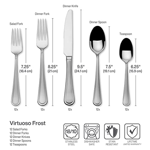 Virtuoso Frost Flatware Service for 12 (Virtuoso Frost / 65 Piece Set)