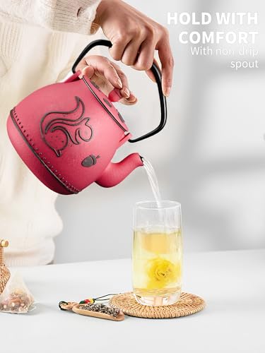 Teapot with Removable Infuser (1 Quarts / Red Squirrel)