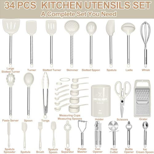 Kitchen Utensils Set (White)