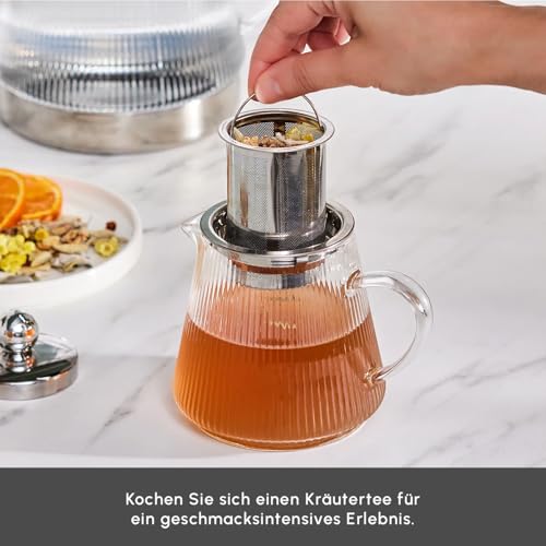 Keops Turkish Small Teapot with Infuser and Lid (Medium / Crystal Clear)