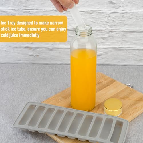 18 oz Glass Juice Bottles with Gold Lids