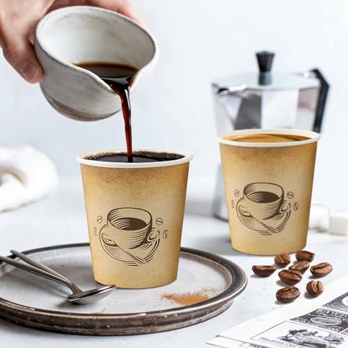 200 Pack 10 oz Coffee Cups Disposable Paper Cups (10OZ-200)