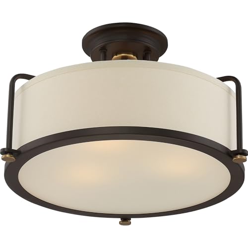 Rigel Semi Flush Mount Ceiling Light Fixture (Western Bronze)