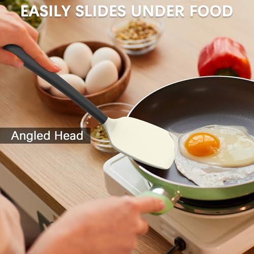 2 Pack Silicone Spatula Set (BeigeBlack)