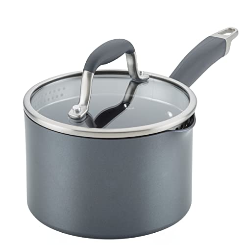 Advanced Home Nonstick Saucepan with Lid (2 Quarts / Moonstone)