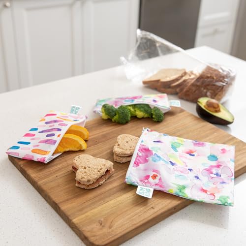 Reusable Sandwich and Snack Bags (Watercolors)