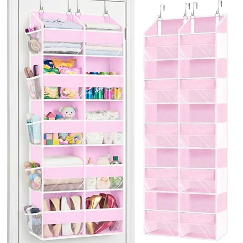Pink Over The Door Organizer 5 Tiers (Pink - 5 Tiers)