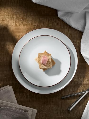 Ceramic Plates and Bowls Sets (White / Service for 8)