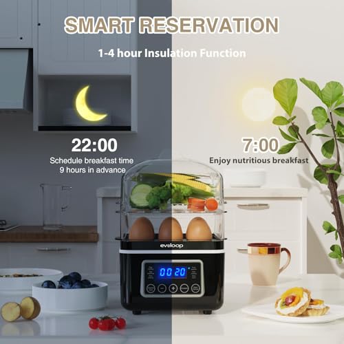 2 Tiers Electric Food Steamer for Cooking
