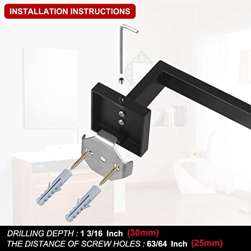 Black Towel Ring Hand Towel Racks Rods Bathroom Towel Rails Kitchen Hardware Stylish Stainless Steel (Matte Black)