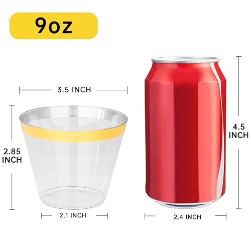 Heavy Duty Plastic Cups (9-Gold-100)