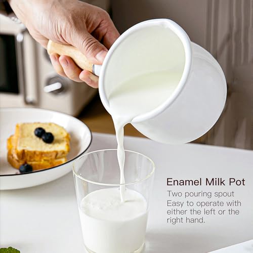 Enamel Milk Pot (White)