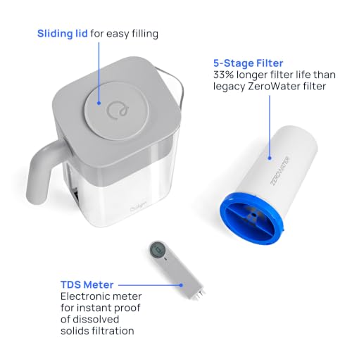 ZeroWater 10 Cup Pitcher Water Filter Removes PFAS