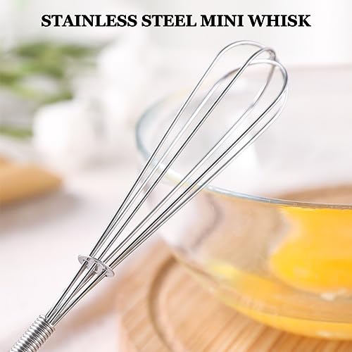 Mini Whisks Stainless Steel Whisk Set (Silver-Mini / 3 Piece)