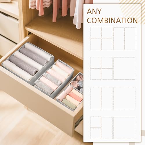 26 Pack Drawer Organizer for Clothes (26 PACK Gray)