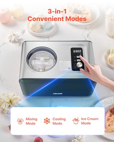 Automatic Ice Cream Maker with Built (Horizontal 1.5 Quart)