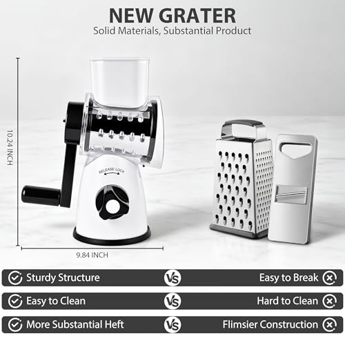 Rotary Cheese Grater (Bright White)