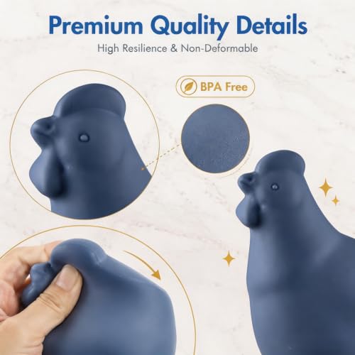 Silicone Hen Shaped Egg Yolk Separator (Blue)